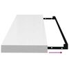 vidaXL 2 db magasf&eacute;nyű feh&eacute;r MDF lebegő fali polc 80 x 23,5 x 3,8 cm
