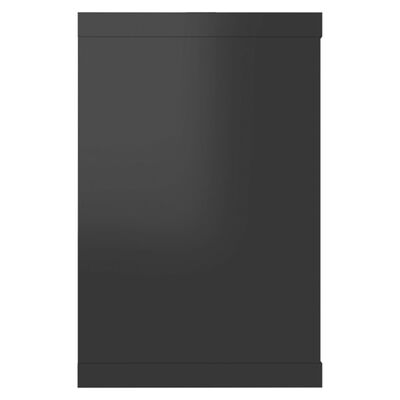 vidaXL 4 db magasfényű fekete forgácslap fali kockapolc 60x15x23 cm