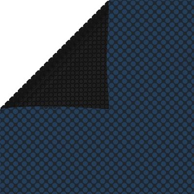 vidaXL fekete és kék napelemes lebegő PE medencefólia 488 x 244 cm