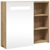 vidaXL t&ouml;lgysz&iacute;nű t&uuml;kr&ouml;s f&uuml;rdőszobaszekr&eacute;ny LED-del 60 x 13 x 52cm