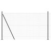 vidaXL Ker&iacute;t&eacute;s oszlopokkal Sz&uuml;rke 1,6 x 10 m Ac&eacute;l &eacute;s PVC