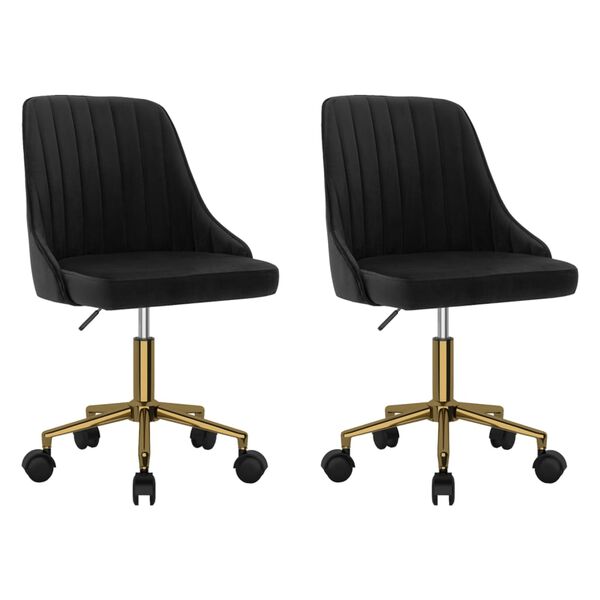 vidaXL 2 db fekete b&aacute;rsony forg&oacute; &eacute;tkezősz&eacute;k