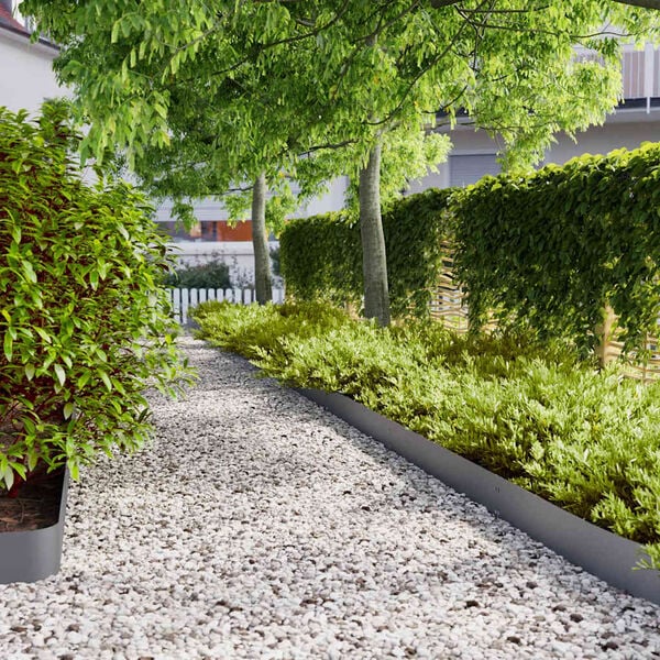 vidaXL Gyepszeg&eacute;lyek 10 db antracit 15x103 cm hidegen hengerelt ac&eacute;l