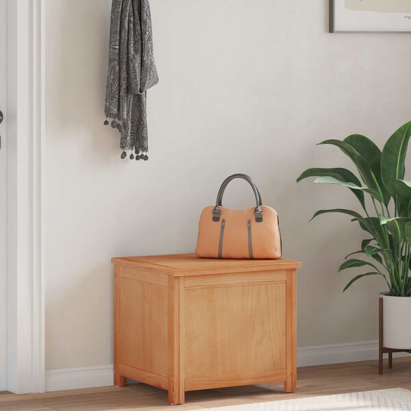 vidaXL T&aacute;rol&oacute; Doboz Term&eacute;szetes 50 x 45 x 45 cm Műszaki fa &eacute;s t&ouml;lgy