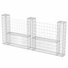 vidaXL U-alak&uacute; horganyzott ac&eacute;l gabion kos&aacute;r 240 x 20 x 100 cm