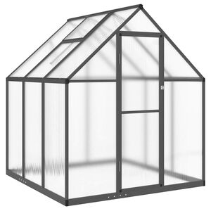 vidaXL antracitsz&uuml;rke alum&iacute;nium melegh&aacute;z alapv&aacute;zzal 169 x 169 x 195 cm