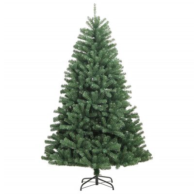 vidaXL csuklópántos műkarácsonyfa 150 LED-del és gömbökkel 120 cm