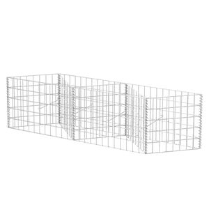 vidaXL horganyzott ac&eacute;l gabion kos&aacute;r 120 x 30 x 50 cm