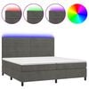 vidaXL s&ouml;t&eacute;tsz&uuml;rke b&aacute;rsony rug&oacute;s &eacute;s LED-es &aacute;gy matraccal 200x200 cm