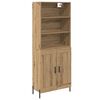 vidaXL Magasfi&uacute; Artisan t&ouml;lgy 69,5 x 32,5 x 180 cm Szerelt Fa