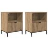vidaXL &Eacute;jjeliszekr&eacute;ny 2 pcs k&eacute;zműves t&ouml;lgy 49 x 36 x 61 cm Faanyag