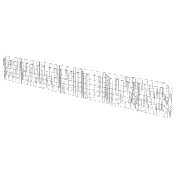vidaXL horganyzott acél gabion fal 450 x 30 x 50 cm