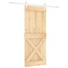 vidaXL Cs&uacute;sz&oacute; ajt&oacute; 85 x 210 cm Szil&aacute;rd Fenyőfa (Nem Kezelt)