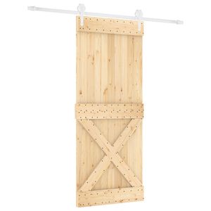 vidaXL Cs&uacute;sz&oacute; ajt&oacute; 85 x 210 cm Szil&aacute;rd Fenyőfa (Nem Kezelt)
