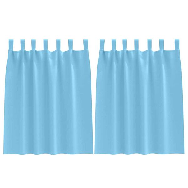 vidaXL Fekete F&uuml;gg&ouml;ny Gyűrűkkel 2 pcs Vil&aacute;gosk&eacute;k 140 x 140 cm