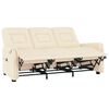 vidaXL 3 személyes krém műbőr dönthető masszázsfotel
