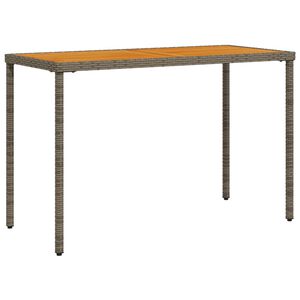 vidaXL sz&uuml;rke polyrattan ak&aacute;cfa lapos kerti asztal 115x54x74 cm