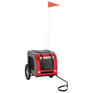 vidaXL piros-sz&uuml;rke oxford sz&ouml;vet &eacute;s vas kis&aacute;llatsz&aacute;ll&iacute;t&oacute; ut&aacute;nfut&oacute;