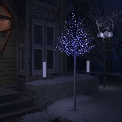 vidaXL cseresznyevirágos karácsonyfa 600 db kék LED-del 300 cm