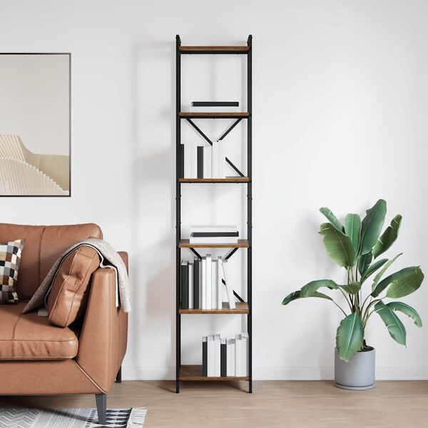 vidaXL K&ouml;nyvespolc R&eacute;gi fa 40 x 30 x 189,5 cm Faanyag