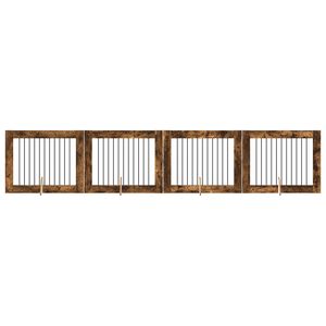 vidaXL Kutyaker&iacute;t&eacute;s &aacute;llv&aacute;nyokkal 4 pcs F&uuml;st&ouml;s T&ouml;lgy 100 x 80 cm