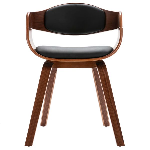 vidaXL 4 db hajlított fa és műbőr étkezőszék