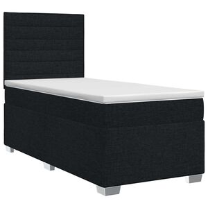 vidaXL Boxspring &aacute;gy matraccal Fekete 80 x 200 cm Sz&ouml;vet