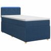 vidaXL Boxspring &aacute;gy matraccal LED szalagokkal K&eacute;k 80 x 200 cm Sz&ouml;vet
