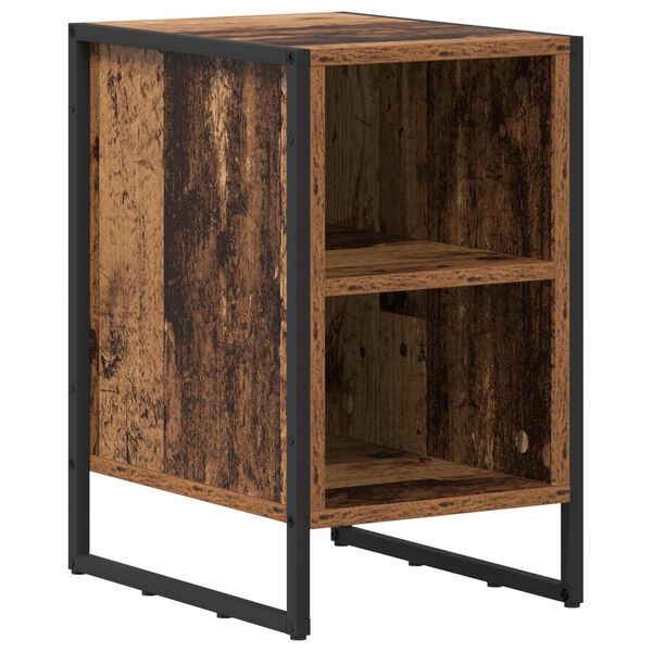 vidaXL &Eacute;jjeli asztal &Ouml;reg fa 39.5 x 30 x 50 cm Faanyag