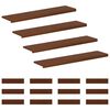 vidaXL L&eacute;pcsőfok 16 db 110 x 30 x 2 cm S&ouml;t&eacute;t Barna T&ouml;m&ouml;r T&ouml;lgyfa