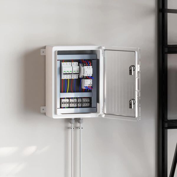 vidaXL Vez&eacute;rlőszekr&eacute;ny Sz&uuml;rke 30 x 19,5 x 40 cm ABS Műanyag