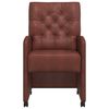 vidaXL Kerekes Étkező Székek 2 pcs Fényes barna 58 x 67 x 97 cm Műbőr