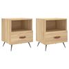 vidaXL 2 db sonoma t&ouml;lgy sz&iacute;nű szerelt fa &eacute;jjeliszekr&eacute;ny 40x35x47,5 cm