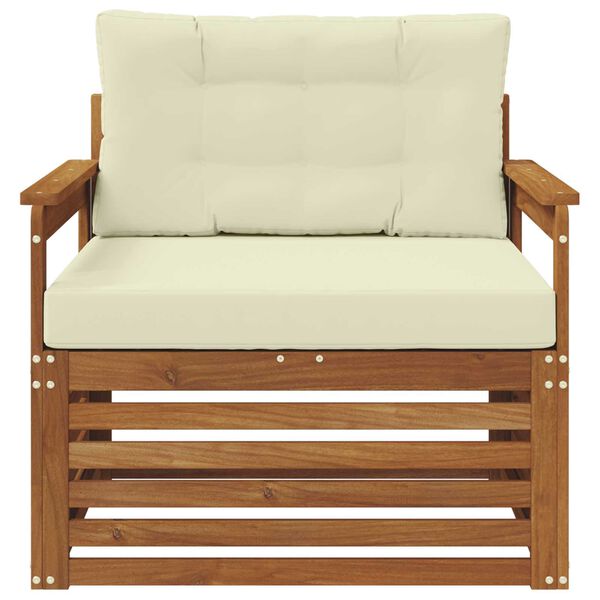 vidaXL K&uuml;lt&eacute;ri kanap&eacute; szett T&ouml;m&ouml;r ak&aacute;cfa &eacute;s poli&eacute;szter Term&eacute;szetes