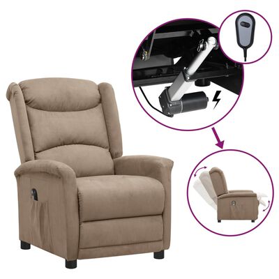 vidaXL tópszínű mikroszálas elektromos dönthető fotel