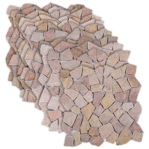 vidaXL Mozaik Csemp&eacute;k Piros 30 x 30 cm M&aacute;rv&aacute;ny