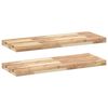 vidaXL 2 db kezeletlen t&ouml;m&ouml;r ak&aacute;cfa f&uuml;ggőpolc 100 x 30 x 4 cm