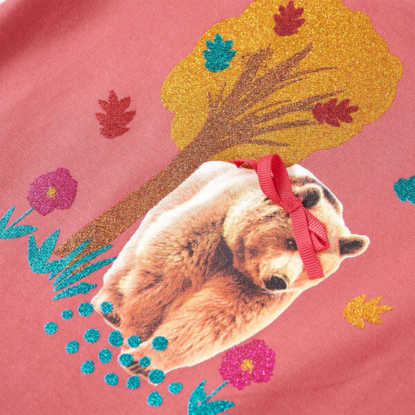 Fakó rózsaszín hosszú ujjú gyerekpóló 104