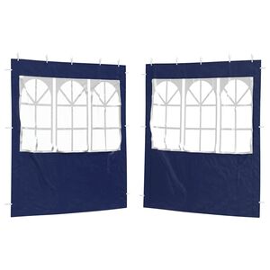 vidaXL Parti s&aacute;tor oldalfal 2 db 200 x 195 cm K&eacute;k PE &eacute;s ac&eacute;l