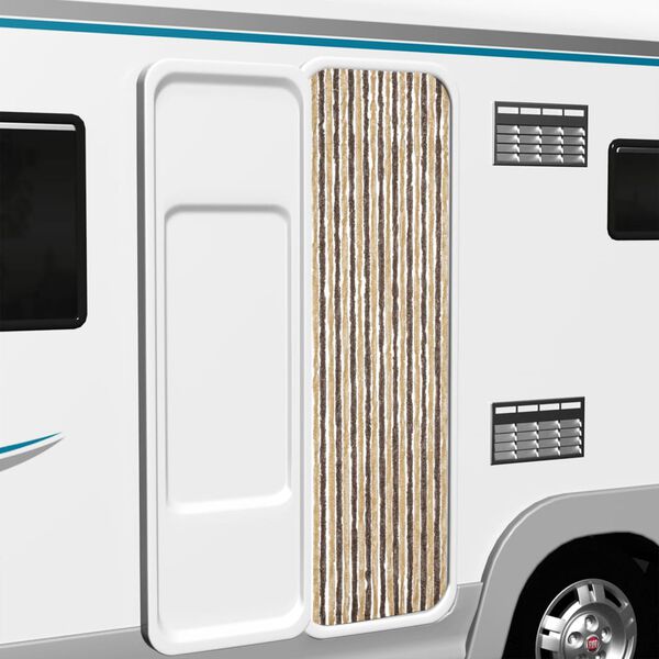 vidaXL s&ouml;t&eacute;tbarna &eacute;s b&eacute;zs zsen&iacute;lia rovarf&uuml;gg&ouml;ny 56x185 cm