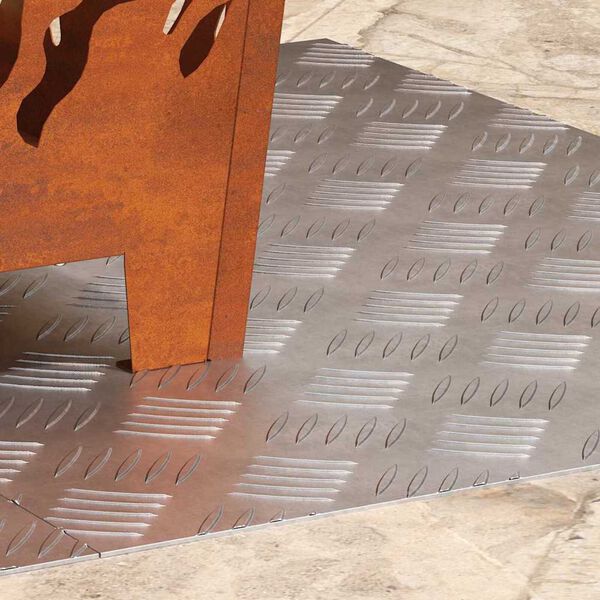 vidaXL L&eacute;pcsőfok N&eacute;gysz&ouml;gletes 2 pcs Ez&uuml;st 70 x 50 cm Alum&iacute;nium