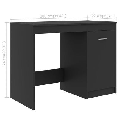 vidaXL szürke forgácslap íróasztal 140 x 50 x 76 cm