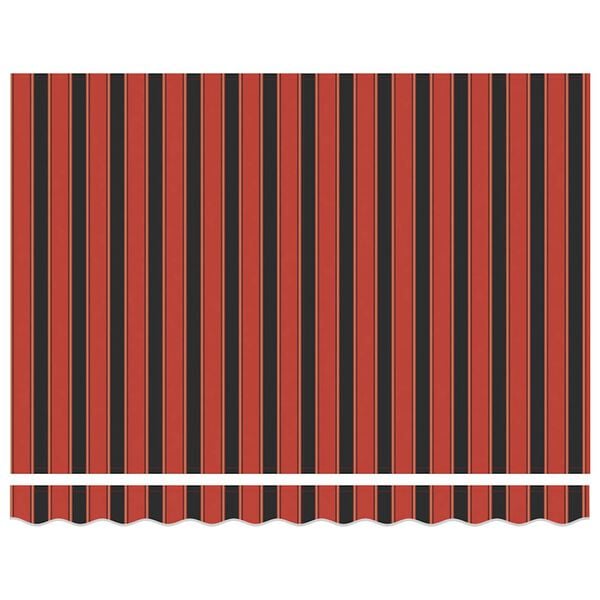 vidaXL Behúzható napellenző Narancs és Barna 300x250 cm szövet