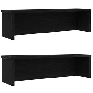 vidaXL Konyhai &aacute;llv&aacute;nyok egym&aacute;sra rakhat&oacute; 2 db Fekete 60x15x16 cm