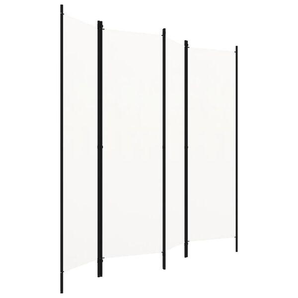 vidaXL fehér 4 paneles paraván 200 x 180 cm