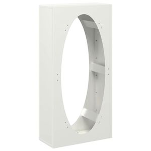 vidaXL feh&eacute;r hidegen hengerelt ac&eacute;l tűzifat&aacute;rol&oacute; 50x23x100 cm
