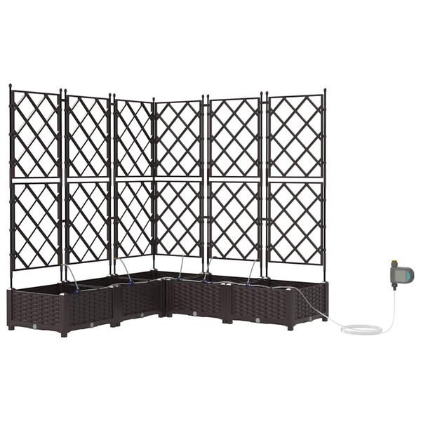 vidaXL Kerti cser&eacute;p 5 pcs Barna Ac&eacute;l