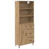 vidaXL Magasfi&uacute; 2 db Artisan t&ouml;lgy 69,5 x 32,5 x 180 cm Szerelt Fa