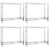 vidaXL 4 db ez&uuml;stsz&iacute;nű 2 szintes ac&eacute;l gumiabroncstart&oacute; 110x40x110 cm