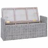 vidaXL T&aacute;rol&oacute;pad p&aacute;rn&aacute;val Feh&eacute;r Mos&aacute;s 110 x 40 x 50 cm Rattan